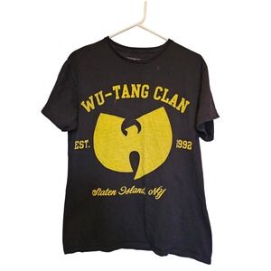 Wu-Tang Clan T-Shirt Black Est 1992 Staten Island NY Distressed Worn M 90s Style